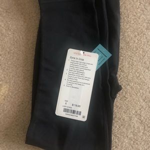 Lululemon Zoom In Crop Black Leggings NWT